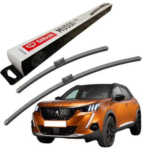 Silbak Windscreen Wipers, fits for PEUGEOT 2008 (10/2019 ONWARDS) Front Wiper Blades, 600mm/400mm