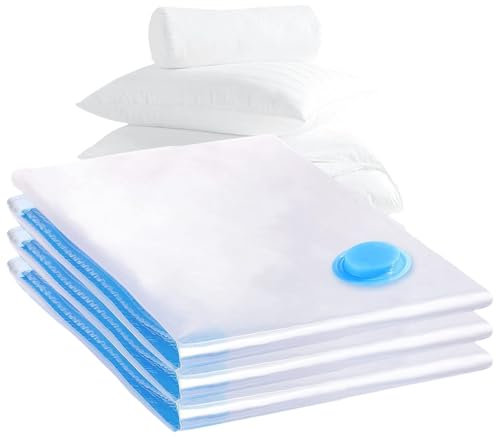 PEXIVOZ 3 Stück (70x50cm) Vakuum Beutel Aufbewahrungsbeutel Platzsparend Wiederverwendbare Vakuumtüten,Vakuum Aufbewahrungsbeutel für Kleidung Bettdecken Bettwäsche Kissen