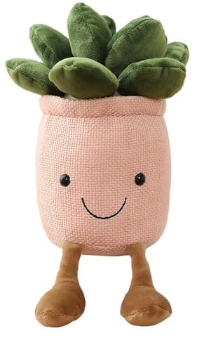 SLPERJE Flower Pot Plush Toy, Succulents Plush Toy Stuffed Throw Plushie Pillow Doll, Cute Soft Plants Throw Pillow for Christmas Birthday Gifts