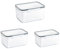 Alleshelfer Kühlschrank Organizer, Frischhaltedosen mit Deckel Sieb, Kühlschrank Organizer Set, 3 Set 850ML+1750ML+3300ML, Fridge Organizer für Obst Gemüse Aufbewahrung, Salat, Beeren