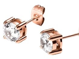Purelei® Pristine Ohrringe – Zeitlose Ohrstecker mit 6 mm Zirkonia in Gold, Silber & Roségold (Rosegold)