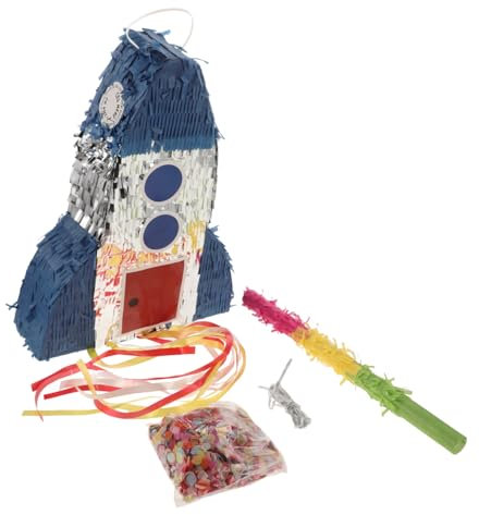 BESPORTBLE Weltraum Pinata Für Kindergeburtstag Raketen Pinata Mit Füllung Für Süßigkeiten Kreatives Partyspiel Für Jungen Und Zubehör Für Mottopartys