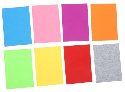 IWOWHERO 8 Pezzi Tessuto Autoadesivo Colorato Per Lavori Artigianali Foglio Di Tessuto Adesivo Per Decorazioni Natalizie e Attività Creative