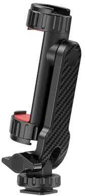 Adaptateur Trépied Smartphone, Support Telephone pour Trepied avec 2 Sabots Froids Base Combinée avec Vis 1/4 Adaptateur Stabilisateur Rotative à 360° Joints de Réglage Gratuits