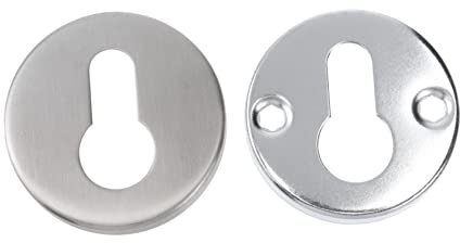HYTROVE 2sets Cover Di Protezione Per Serrature Chiave Acciaio Inossidabile Da Resistente e Durevole Adatta Porte Standard Colore Argento Facile Da Installare
