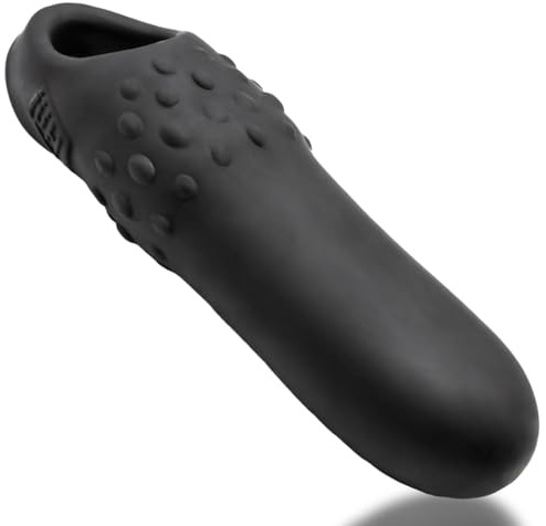 Oxballs KNOTTER Velvety Swelled Cocksheath – Inner Nubs, Adjustable Fit, Silsoft Silicone, Special Edition Night – Black