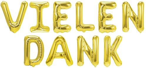 Party Austria Folienballon Schriftzug 35cm Höhe Buchstabenballon Welcome Home/Willkommen/Alles Gute/Danke/Gute Besserung Luftballon (Vielen Dank)