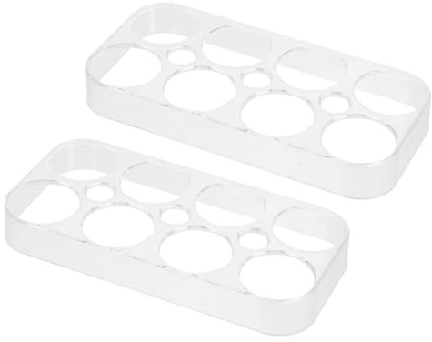 NUOBESTY 2 Stück Eierbehälter Für Kühlschrank 8 Steckplätze Wiederverwendbarer Eierhalter Aus Lebensmittelechtem Pp Transparent Mit Deckel Sicherer Kühlschrank Organizer Für Haushalt Und Camping