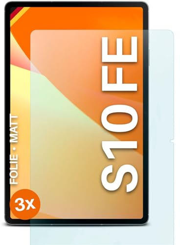 moex FlexProtect Schutzfolie matt kompatibel mit Samsung Galaxy Tab S10 FE Folie gegen Reflexionen, Anti Reflex Displayschutz, matte Displayfolie, robust und Kratzfest – 3 Stück