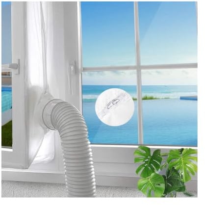 Fensterdichtung 400CM 158inch für mobile Klimageräte Klimaanlagen | flexible Dichtung für Fenster, Dachfenster & Flügelfenster, einfache Montage, heiße Luf