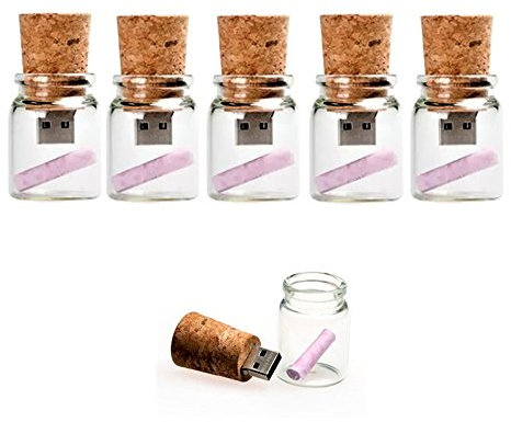 Anloter Paquete de 5 unidades de memoria flash USB 3.0 de botella de deriva (8 GB/3.0)