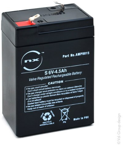 NX - Batterie plomb AGM S 6V-4.5Ah 6V 4.5Ah T1 - Unité(s)