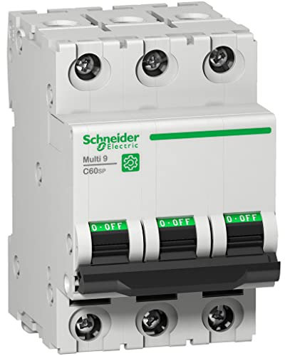 Schneider Electric C60SP Haushalts-MCB Leitungsschutzschalter Typ B, 3-polig 40A 440V, Abschaltvermögen 15 kA Multi 9