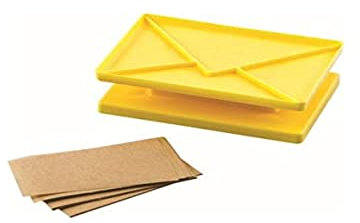 Silikomart | Kit Surprise,Briefumschlag Ausstechformen + 80 Papierblätter, Farbe Gelb, Maße 75 x 50 mm, Made in Italy