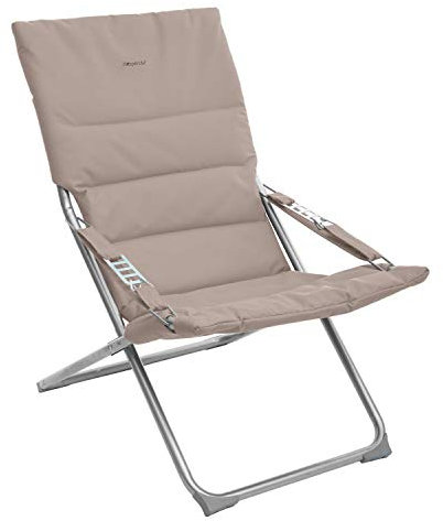 Hespéride Fauteuil Relax de Jardin Pliable Milos - 3 Positions - Taupe