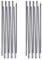 TRIWONDER Zeltstange Ersatz, Alu Tarp Stangen Camping Zubehör mit Zeltstange Reparatur Set (610cm)