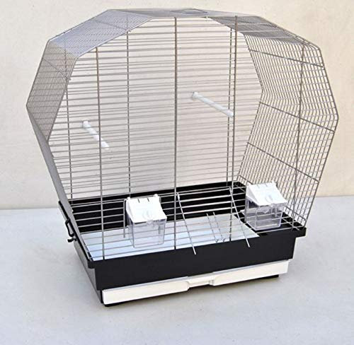 Vogelkäfig Vogelheim für Sittiche Chrom schwarz 57 cm