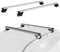 COWVIE Aluminium-Dachträger-Querstangen für erhöhte Seitenschienen, verstellbare Gepäckstangen mit Schlössern, hält 89,8 kg, Silber
