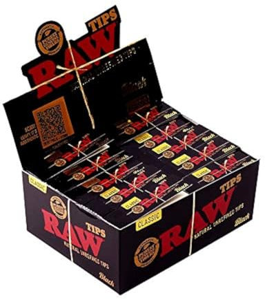 RAW 19089 Filter Tips zum Eindrehen, Papier, Black