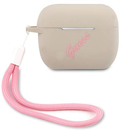 Guess Funda de Silicona Vintage para GUACAPLSVSGP AirPods Pro, Color Gris y Rosa