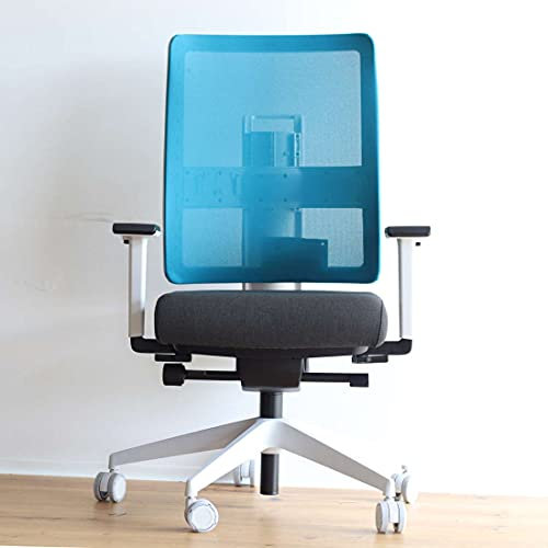 Viasit Toleo, ergonomischer Bürostuhl, Deutscher Hersteller, 3D-Sitztechnik, individuell anpassbar, blau, Netzrücken