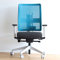 Viasit Toleo, ergonomischer Bürostuhl, Deutscher Hersteller, 3D-Sitztechnik, individuell anpassbar, blau, Netzrücken