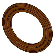 Joint entre volant et raccord de fumée d'origine MCZ.