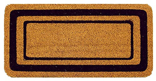 Platinum Collection OLIVO.shop | COCCO - Zerbino in cocco naturale con fondo antiscivolo, resistente e asciugapasso, marrone 6 misure (27x70)