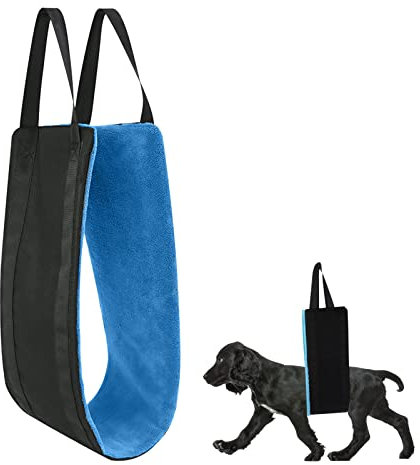 XGzhsa Arnés de Soporte para Perros, Arnés de Elevación, para Discapacitados y Perros Mayores, 134 x 16CM, Azul