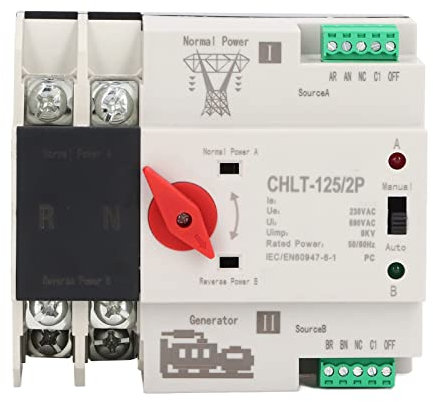 2P AC230V interruptor de transferencia automática de doble potencia interruptor selector eléctrico para fábricas 100A