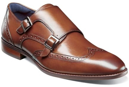 Stacy Adams Herren Karson Wingtip Double Monk StrapMönch-Schnallenschuh | Anzugschuhe