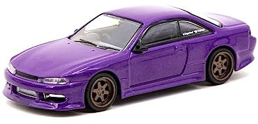 Tarmac Works T64G-018-PU Vertex Nissan Silvia S14 lila metallic Maßstab 1:64 Modellauto