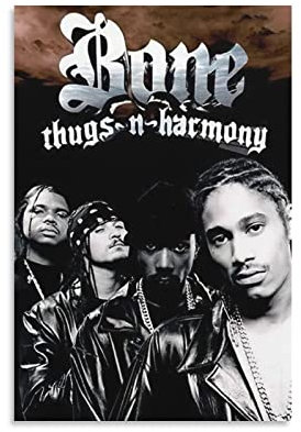 Bone Thugs N Harmony Poster Rock Music Poster Kunst Poster Leinwand Malerei Dekor Wanddruck Foto Zuhause Modern Dekorative Poster 40 x 60 cm