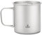 SILVERANT 600 ml Titan-Becher mit Deckel, Rucksackreisen, Topf mit faltbarem Griff, für Outdoor, Camping, Wandern, Rucksackreisen