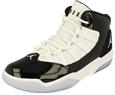 NIKE Jordan Max Aura Men's Trainers Sneakers Basketball Shoes AQ9084 (Black/White-White 011) UK9.5 (EU44.5) (AQ9084-011)