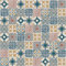 ARTENS - PVC Bodenbelag - Click Vinyl-Fliesen Bahia - Vinylboden - Intenso - Zementfliesen Muster - Blau/Rosa/Gelb - L.61 cm x B.30,5 cm - Dicke 4,5 mm - 1,49 m²/ 8 Fliesen - Belastungsklasse 33