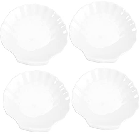 Zerodeko Lot De 4 Assiettes En Céramique Réutilisables Multifonctions 4 Pouces Assiettes à Dessert Créatives Élégantes Maison Plats D'accompagnement De Service