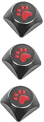 Hemobllo 3pcs Key Cap Electroplating Design for Mechanical Keyboards Aluminum Alloy Gaming Key Cap for Keyboard Enthusiasts Attractive Finish for and Celebrations
