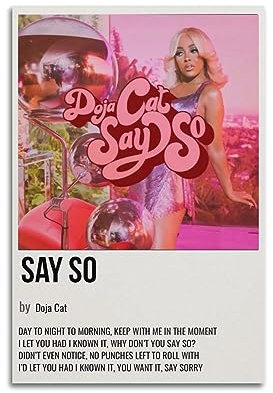 Doja Cat Album Poster für Schlafzimmer Wände Vintage Album Musik Leinwand Poster Künstlerische Malerei Bilder Album Cover Poster 30 x 45 cm ungerahmt