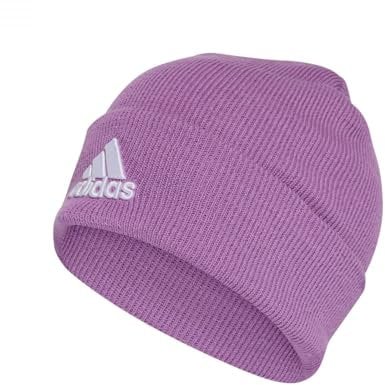 adidas Unisex Logo Beanie, preloved Purple/White, M