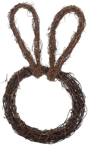 WOFASHPURET Osterhasen-Rattan-Kranz Rattan-Blumenkranz TLG Für Kreative Osterdekoration Für Und Türschmuck Für Rustikale Stile