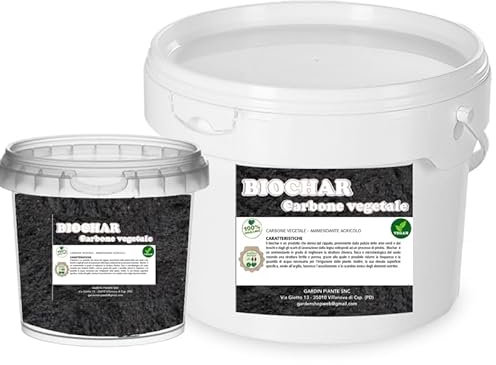 Carbone vegetale ammendante agricolo, fertilizzante indicato per le colture intensive, l’orticoltura e le piante d’appartamento (5 Litri)