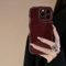 FABSPARK Phone Case for iPhone 15 Case,Simple Wave Design Wavy Frame Soft Silicone Aesthetic for iPhone 15,Wine Red