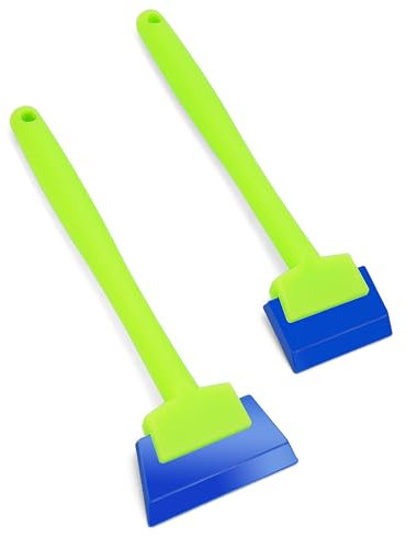 Ewrap Professional Vehicle Tinting Squeegee for Quarter Windows, Side Mirror Squeegee with 16cm Long Handle & Rubber Blade, 2 Pack