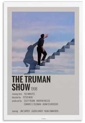 EVMILA The Truman Show Poster Dekorative Malerei Leinwand Wandkunst Wohnzimmer Poster Schlafzimmer Malerei,Wandkunst Bilddruck Moderne Familienzimmer Dekor 08x12inch(20x30cm)