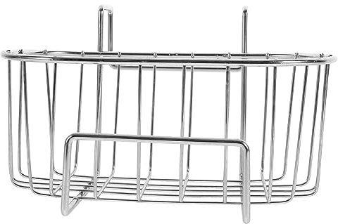 AOKWAWALIY Halterung zum Aufhängen an der Wand, Schwammhalter, Schrank, Spülbürste, Metall, Abtropfgestell, Aufbewahrungsregal, Abtropfkorb, Schwammständer für Küchenspüle, 17V98RQ6094T800S3