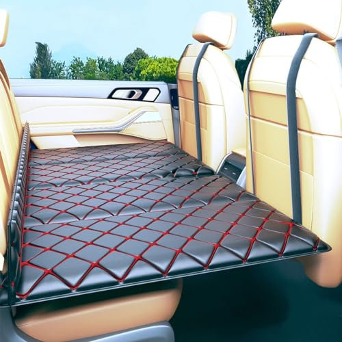 MHOZLHY Faltbar Reisen Auto Rücksitz Bett Matratze für Alfa Romeo Spider GTV (Type 916) 1994-2006,Leder Dickere Wasserdicht Kratzfest Car Mattresses