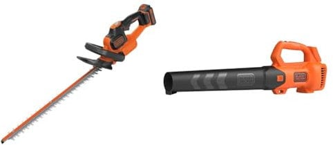 BLACK + DECKER | GTC18452PC-GB 18V 45cm Anti-jam Hedge Trimmer, 18 V, Orange & 18V Axial Blower - Bare Unit (Battery Not Included)