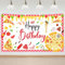 Avezano Pizza Happy Birthday Party Hintergrund Kinder Kochen Thema Pizza Party Dekoration Banner Pizza Thema Kinder Geburtstag Party Dessert Kuchen Tisch Banner 70,8 x 43,3 Zoll