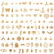 JIEYAO 100 Stück Anhänger Set, Schmuck Zubehör Zum Basteln, Mini Metall Vintage Aesthetic Charms für Halskette, Armband, Ohrring, DIY Handwerk - Gold